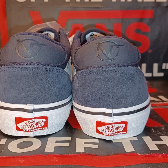 Vans Men\'s 8/Women\'s 9.5 Rowan Zorilla Dark Navy White Suede Canvas VN0A5JICCZP main image 12